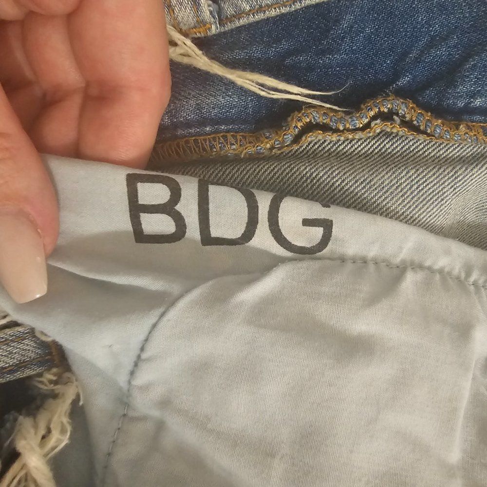 BDG Patchwork Denim Cut Off Shorts - Picture 4 of 7